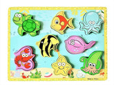 Extrokids Montessori Learning Wooden Puzzle Sea Animals - EKR0214