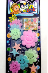 Extrokids Glow in The Dark Radium Wall/Ceiling Decoration Stickers Smiley Shaped - 10 Pcs - EKR0264A