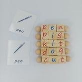 Wooden alphabet cube Apple picking game kindergarden childrens cognitive digital teaching - EKSD0093