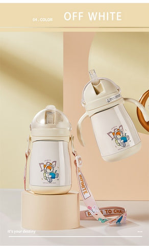 Children Watter Bottle With Handle White - EKSS0006