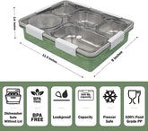 Lunch Box Stainless Steel Green - EKSS0088