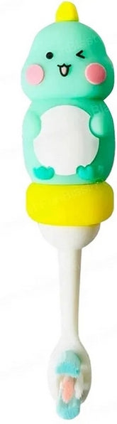 Soft Bristle Cartoon Tooth Brush Dino Mint Green - EKSS0095