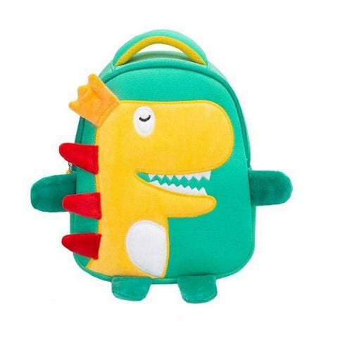 Dino With Crown Backpack For Kids Green - EKSS0140