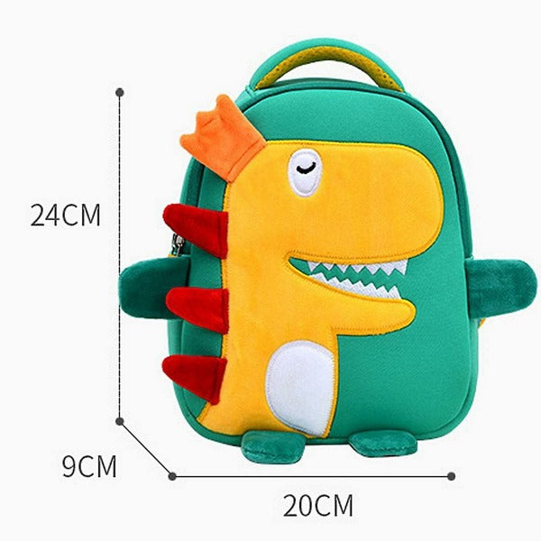 Dino With Crown Backpack For Kids Green - EKSS0140