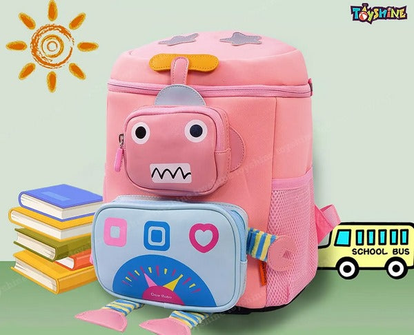 Robo Backpack For Kids  Pink - EKSS0151