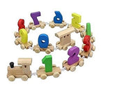 Wooden Train Educational Model Vehicle Toys Vehicle Pattern 0 to 9 Number, Educational Learning Toy - EKT1452