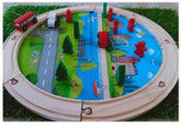 Extrokids Wooden Toddler Toys with Cars Circular Orbit - EKT1695