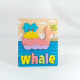 Extrokids 3d Wooden Puzzle Board - Whale - EKT1869