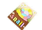 Extrokids 3d Wooden Puzzle Board - Snail - EKT1872