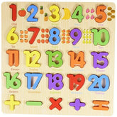 Extrokids 3D Wooden Number Puzzles with Pictures for Children Educational Learning Board Toy - EKT1889