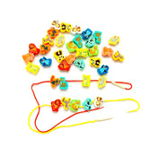 Extrokids Wooden Fruit Bead Lacing Toy Stringing Beading Game - EKT1914E