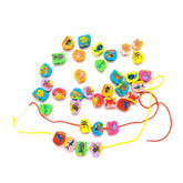 Extrokids Wooden Fruit Bead Lacing Toy Stringing Beading Game - EKT1914F