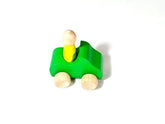 Extrokids Wooden Set of 1 Car With 1Peg Doll Toy - EKT1924
