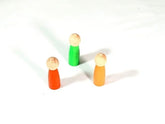 Extrokids wooden Color Peg dolls Green , Red , Orange - 3 in 1 - EKT1927