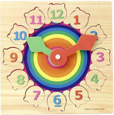 Extrokids Wooden Time and Number Learning Clock Toy for Kids - EKT1928