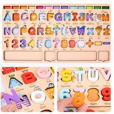 Extrokids Alphabet Puzzle Table, Calculations With English Learning Card Combine Magnet Fishing For Children Learn And Play - EKT1929