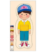 Extrokids Wooden Human Body Anatomy Educational Puzzle - Boy - EKT2014