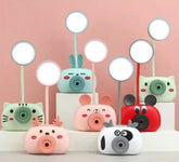 EXTROKIDS 3 in 1 USB Chargeable LED Light Table Night Lamp for Kids Bedroom with Pencil Sharpener and Pen Holder Stand for Girls and Boys, Perfect Study Desk Lamp for Home Decoration (Color May Vary) - EKT2062
