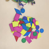 Wooden Mix Blocks for learning - with small storage box - EKT2105