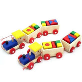 Wooden Goods train with blocks - EKT2188
