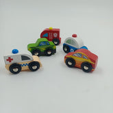 wooden 5 in 1 Mini Cars - 5 pc random design will be shipped - A+ qulaity - EKT2201