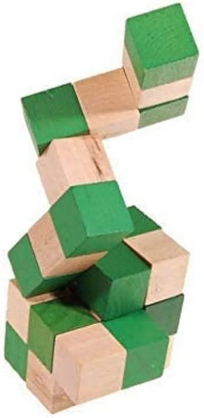 Wooden Rubik Model - White and green cube - EKT2216