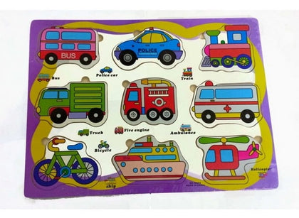 Wooden Vechiles Board - EKT2235