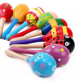 Wooden Egg bell ratlle - 1 pc Random design will be shipped - EKT2249
