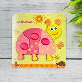 Wooden Chunky Puzzles - Lady bug - EKT2280