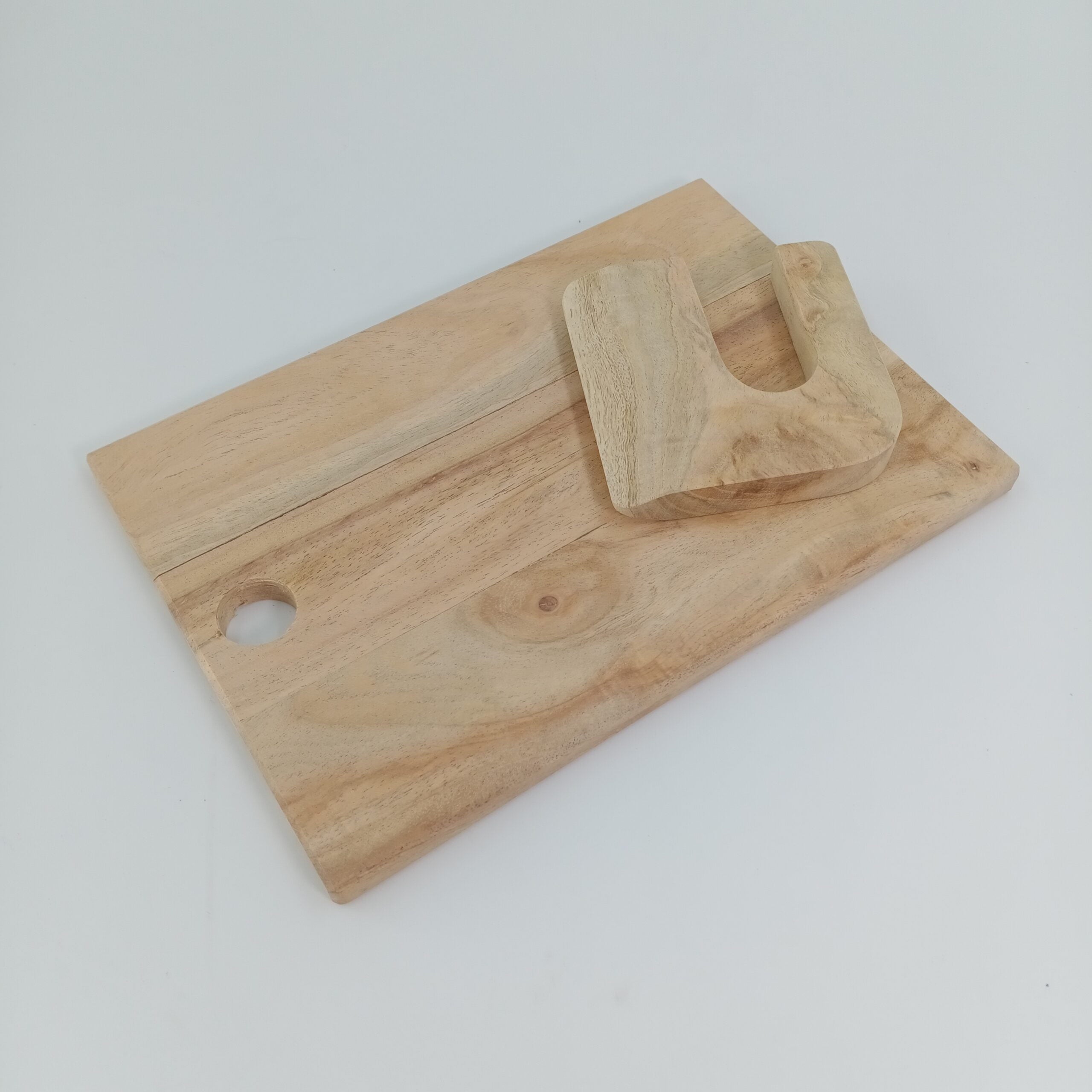 Extrokids Neem Wooden Cutting board with knife for kids - EKT2343