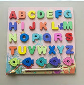 Wooden Alphabet Cum Fishing board plus wriitng board - EKT2374