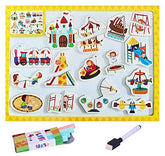 Wooden Magnetic puzzles learning board cum writing board - Circus - EKT2399