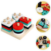 Wooden four column shape sorter for kids - EKT2427
