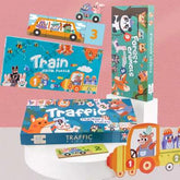Wooden traffic number puzzle toy - EKT2434