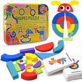 Wooden step by step lkeanring puzzle for kids - Middle level - EKT2439