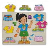 Wooden Peg Boards -A+ qulaity - - DRESS UP GIRL - EKT2447