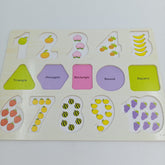Wooden Peg Boards -A+ qulaity - - NUMBERS + SHAPES - EKT2453