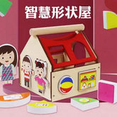 Wooden House blocks for kids - EKT2468
