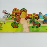 Wooden two sided play - shadow matching and 3d play - amazing for story telling - FARM - EKT2521