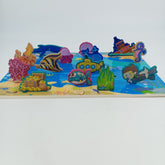 Wooden two sided play - shadow matching and 3d play - amazing for story telling - SEA ANIMALS - EKT2522