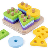 Wooden matching game for kids - sleev - 2 - MATCHING SLEEVE 2 - EKT2524