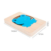 Wooden Five layer puzzle for kids - - FROG - EKT2526