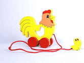 Wooden 2 in 1 pullalong Hen - EKT2658