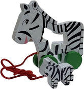 Wooden 2 in 1 pullalong Zebra - EKT2662