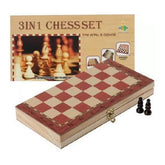 Wooden 3in1 chess set - EKT2670