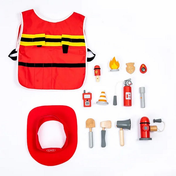 Wooden firefighter suit simulation toy - EKT2674