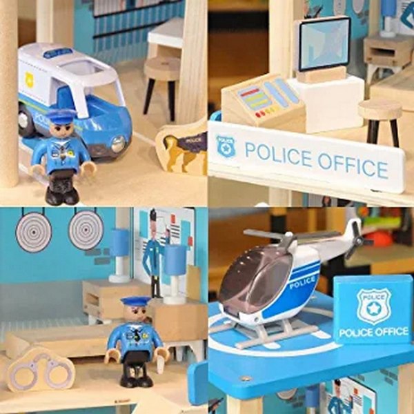 Wooden mini police station set  - EKT2684