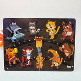 Wooden 2pc puzzle board wild animals band troop - EKT2734