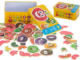 Wooden 2 pc fruit and vegetable puzzle 25 set of puzzles - EKT2774