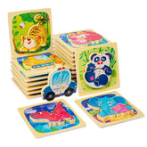 wooden small chunkey jigsaw puzzle 1 pc random design will be shipped - EKT2841